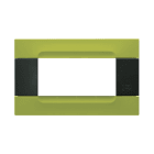 URMET - Placca tecnopolimero serie antracite Kàdra verde caracas 4 moduli.