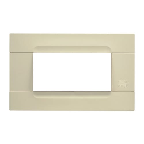 URMET - Placca tecnopolimero serie antracite avorio 4 moduli Kàdra monocromatica.