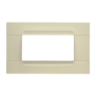 URMET - Placca tecnopolimero serie antracite avorio 4 moduli Kàdra monocromatica.