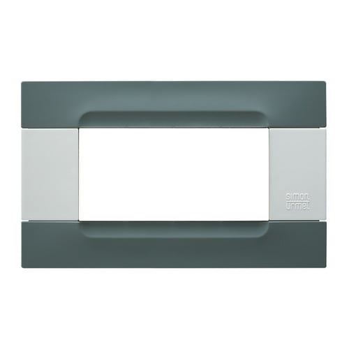 URMET - Placca tecnopolimero grigio berlino 4 moduli serie bianca Kàdra.