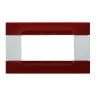 URMET - Placca tecnopolimero serie bianca Kàdra rosso pechino 4 moduli.