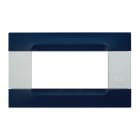 URMET - Placca tecnopolimero blu sidney 4 moduli serie bianca Kàdra.