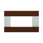 URMET - Placca tecnopolimero marrone Havana 4 moduli serie bianca Kàdra.