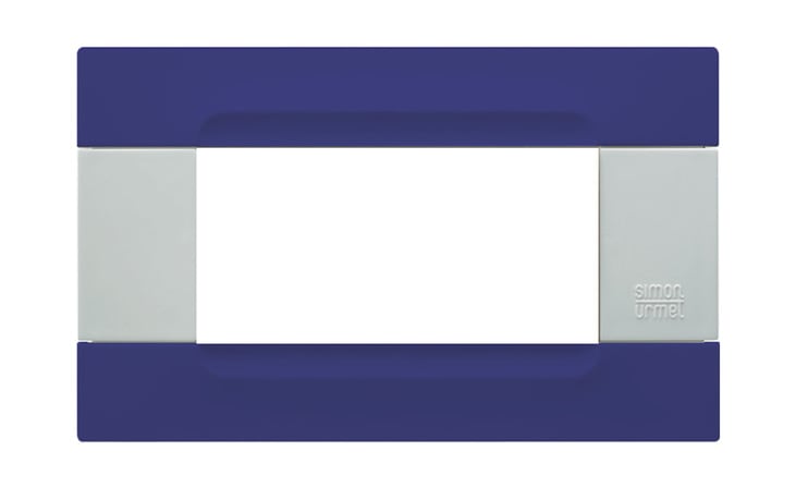 URMET - Placca tecnopolimero blu stoccolma 4 moduli serie bianca Kàdra.