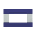 URMET - Placca tecnopolimero blu stoccolma 4 moduli serie bianca Kàdra.