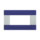 URMET - Placca tecnopolimero blu stoccolma 4 moduli serie bianca Kàdra.