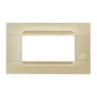 URMET - Placca tecnica monocolore oro 4 moduli Kàdra serie metallizzata.