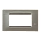 URMET - Placca tecnica monochrome titanio 4 moduli Kàdra serie metallizzata. 10804.TT