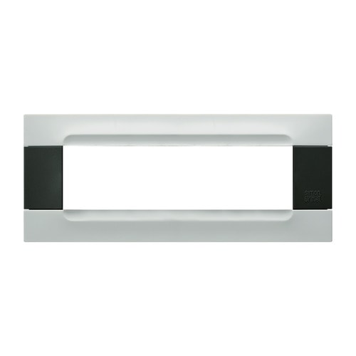 URMET - Placca tecnopolimero serie antracite Kàdra bianco helsinki 7 moduli.