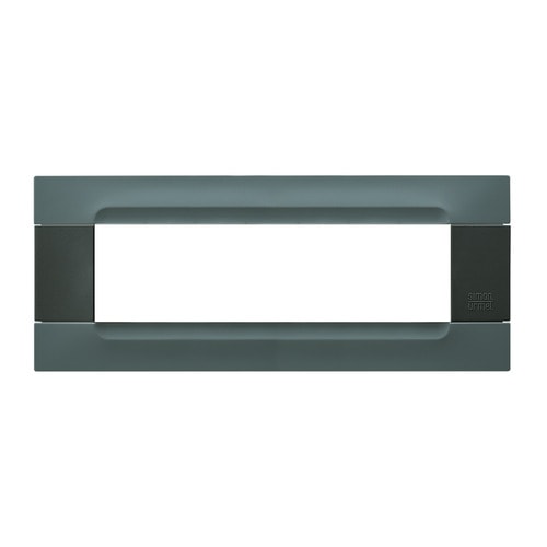 URMET - Placca tecnopolimero grigio berlino 7 moduli Kàdra serie antracite.