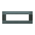 URMET - Placca tecnopolimero grigio berlino 7 moduli Kàdra serie antracite.