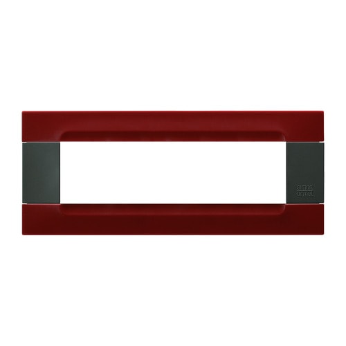 URMET - Placca tecnopolimero serie antracite rosso pechino 7 moduli Kàdra.