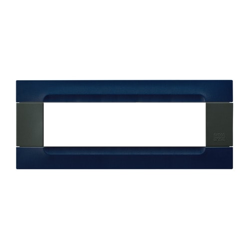 URMET - Placca tecnopolimero serie antracite Kàdra blu sidney 7 moduli.