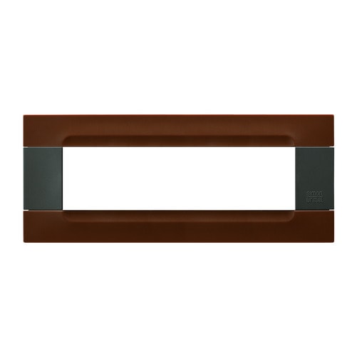 URMET - Placca tecnopolimero serie antracite Kàdra marrone L'Havana 7 moduli.
