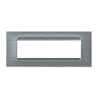 URMET - Placca tecnica monocolore in acciaio per 7 moduli. 10807.AC