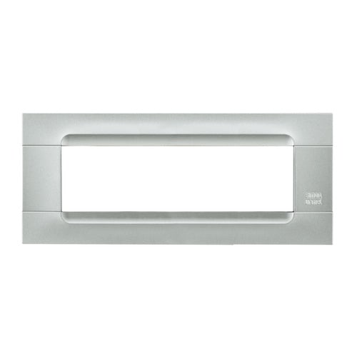 URMET - Placca tecnica monochrome argento 7 moduli serie metallizzata Kàdra.