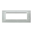 URMET - Placca tecnica monochrome argento 7 moduli serie metallizzata Kàdra.