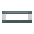 URMET - Placca tecnopolimero grigio berlino 7 moduli serie bianca Kàdra.