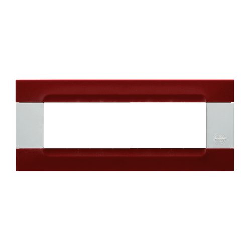 URMET - Placca tecnopolimero rosso pechino 7 moduli serie bianca Kàdra.