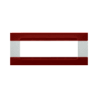 URMET - Placca tecnopolimero serie bianca Kàdra rosso roma 7 moduli.