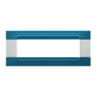 URMET - Placca tecnopolimero azzurro atene 7 moduli serie bianca Kàdra.