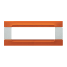 URMET - Placca 7 moduli Kàdra serie bianca tecnopolimero arancio San Francisco 7M.