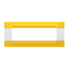 URMET - Placca tecnopolimero giallo lisbona 7 moduli Kàdra serie bianca.