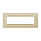 URMET - Placca tech monocolore oro 7 moduli Kàdra serie metallizzata.