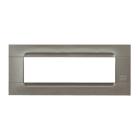 URMET - Placca tecnica monocolore titanio 7 moduli, serie metallizzata Kàdra.