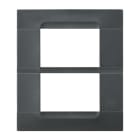 URMET - Placca tecnopolimero nero Auckland 3+3 moduli Kàdra Monochrome 6M.