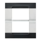 URMET - Placca tecnopolimero serie bianca 3+3 moduli Nero Auckland 6M.