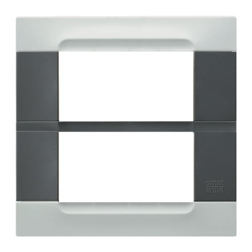 URMET - Placca tecnopolimero serie antracite 4+4 moduli Bianco Helsinki 8M.