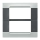 URMET - Placca tecnopolimero serie antracite 4+4 moduli Bianco Helsinki 8M.
