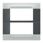 URMET - Placca tecnopolimero serie antracite 4+4 moduli Bianco Helsinki 8M.