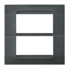 URMET - Placca tecnopolimero nero Auckland 4+4 moduli Kàdra Monochrome 8M. 10824.04