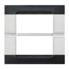 URMET - Placca tecnopolimero serie Bianca, Nero Auckland, 4+4 moduli, Kàdra.