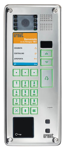 URMET - Pulsantiera video con modulo di chiamata Elekta Steel 2Voice.