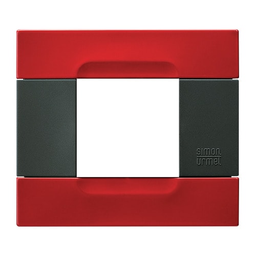 URMET - Placca metallo serie antracite rosso orione 2 moduli Kàdra.