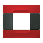 URMET - Placca metallo serie antracite rosso orione 2 moduli Kàdra.