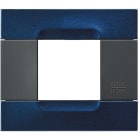 URMET - Placca metallo antracite blu metallizzato 2 moduli Kàdra serie.