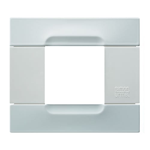 URMET - Placca 2 moduli metallo bianco vega serie Kàdra 2M.