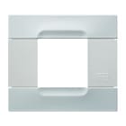 URMET - Placca 2 moduli metallo bianco vega serie Kàdra 2M.