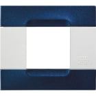 URMET - Placca metallo blu metallizzato 2 moduli serie bianca Kàdra.