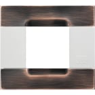 URMET - Placca metallo rame spazzolato 2 moduli serie bianca Kàdra.