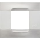 URMET - Placca metallo serie bianca 2 moduli nickel acciaio.