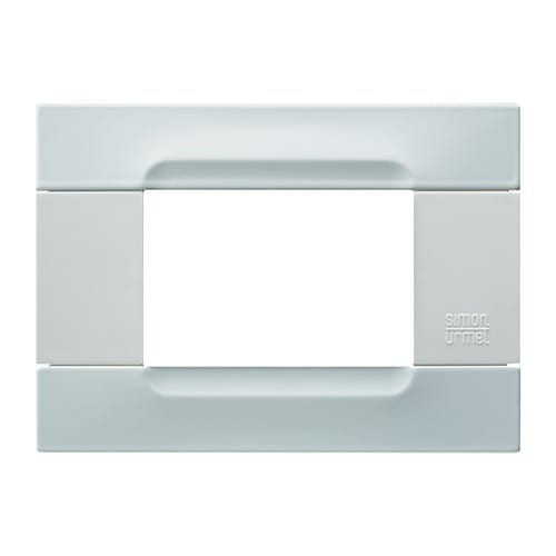 URMET - Placca metallo bianco vega 3 moduli Kàdra serie bianca.