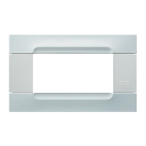 URMET - Placca 4 moduli, serie bianca Kàdra, metallo bianco vega MET 4M.