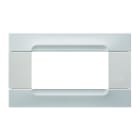 URMET - Placca 4 moduli, serie bianca Kàdra, metallo bianco vega MET 4M.