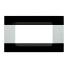 URMET - Placca 4 moduli serie bianca Kàdra metallo nero universo MET 4M.