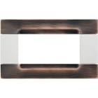 URMET - Placca metallo rame spazzolato 4 moduli serie bianca Kàdra.